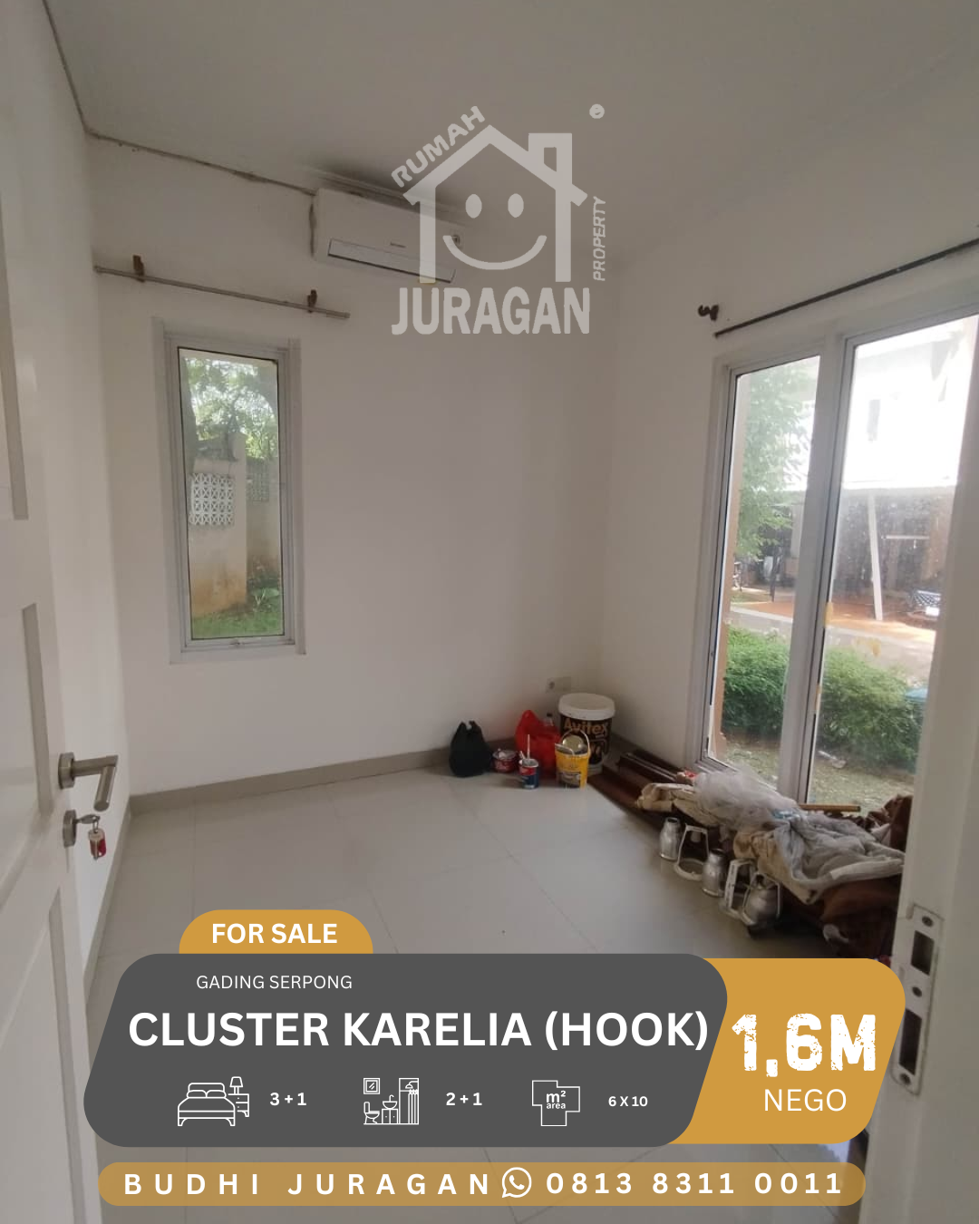 DIJUAL RUMAH CLUSTER KARELIA HOOK GADING SERPONG