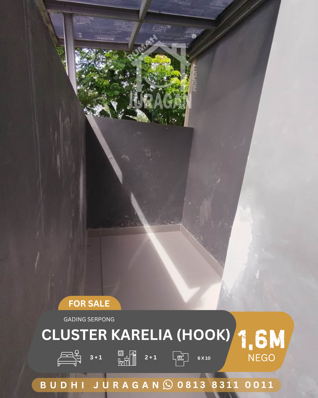 DIJUAL RUMAH CLUSTER KARELIA HOOK GADING SERPONG