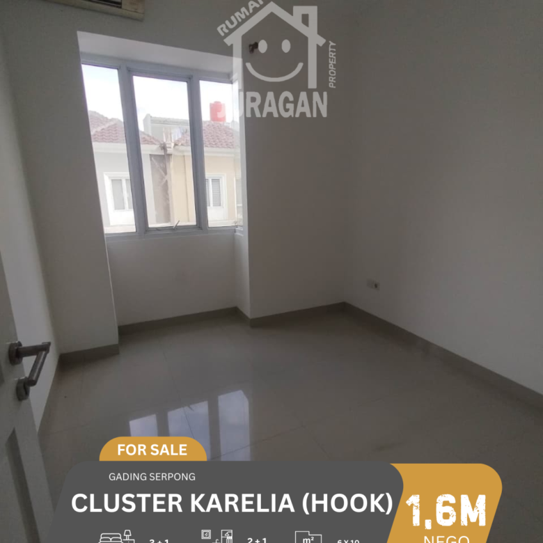 DIJUAL RUMAH CLUSTER KARELIA HOOK GADING SERPONG