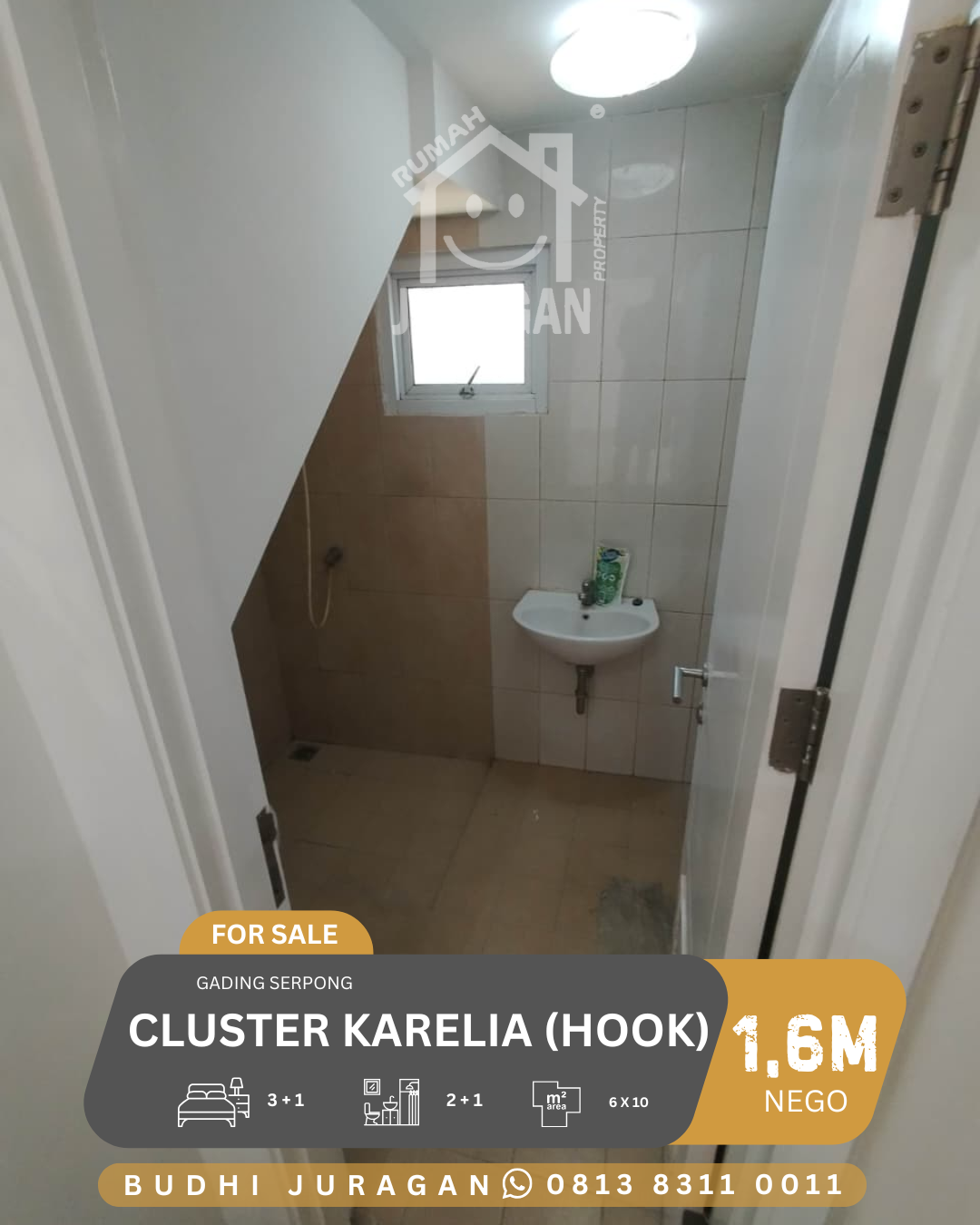 DIJUAL RUMAH CLUSTER KARELIA HOOK GADING SERPONG