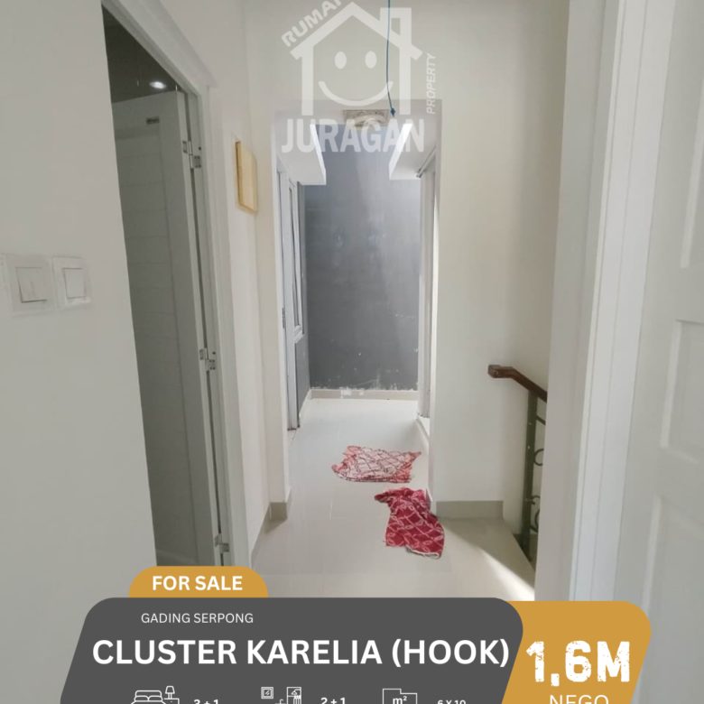 DIJUAL RUMAH CLUSTER KARELIA HOOK GADING SERPONG