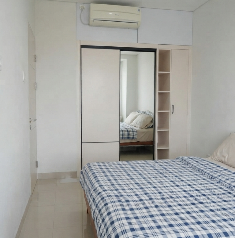 Disewakan apartemen 2 BR Trivium Terrace Cikarang lantai 2 furnished