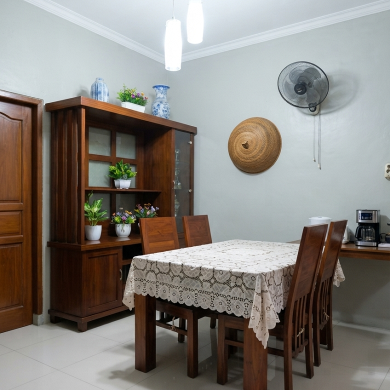 Jual cepat rumah apik 2 lantai siap huni di Ratna Mansion Jatikramat