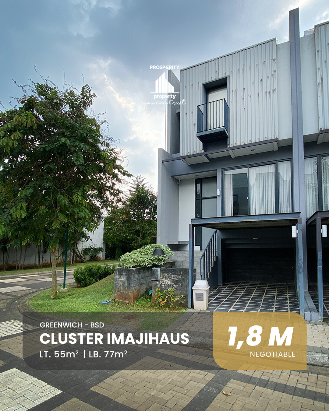 Rumah Furnished Hoek di Greenwich Cluster Imajihaus BSD Gading Serpong