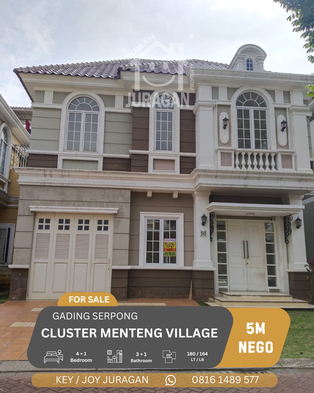 RUMAH DIJUAL MENTENG VILLAGE GADING SERPONG SATULISTING.com